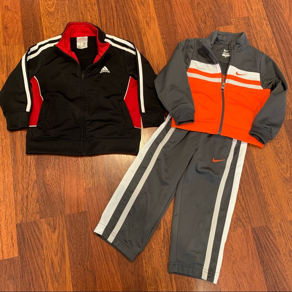 Adidas and Nike Track Size 2T Suit Lot